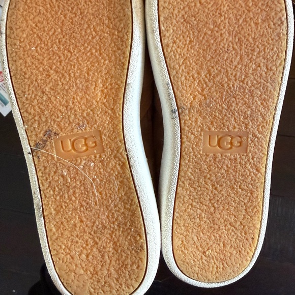 UGG Women's Tan Suede Bow Loafers - Picture 2 of 6